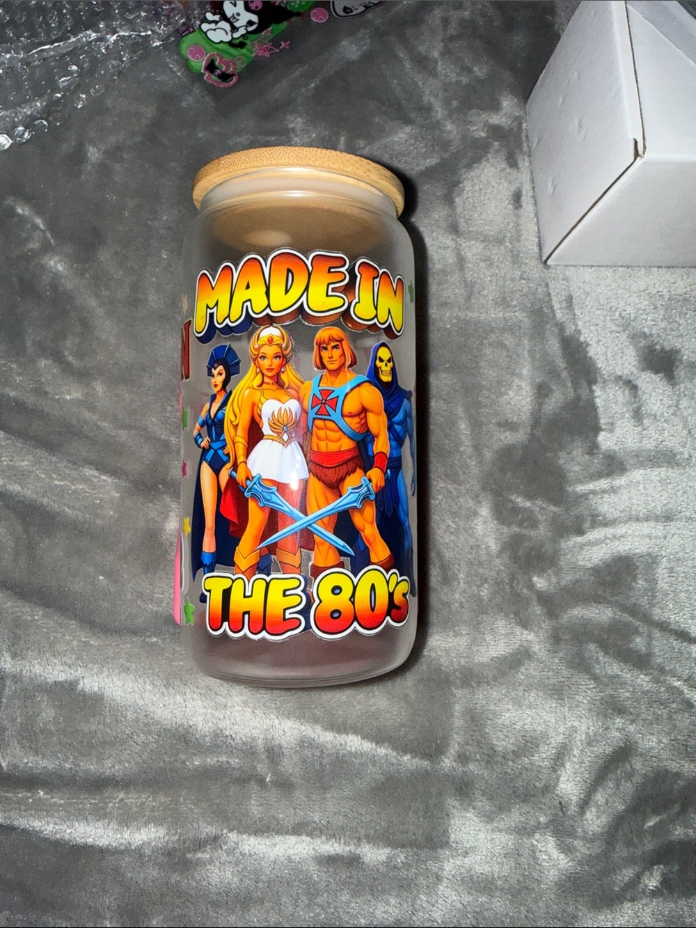Yellow Graphic 'Made In The 80s' Glass Tumbler